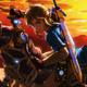 Link on a cool motorcycle from Breath of the Wild.